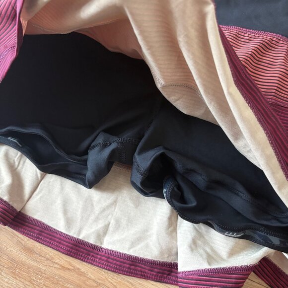 Lululemon Athletic Pace Rival Skirt II Tall Simply Radiant Pink Black Size 6 - Picture 3 of 7